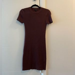 NWOT black cotton tee shirt dress - mahogany brown Medium